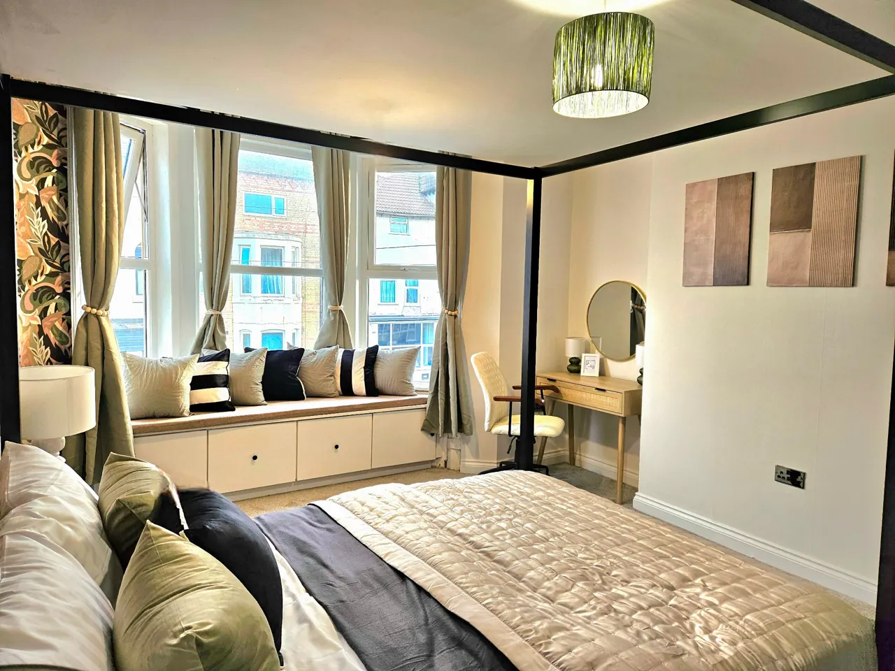 Four poster bedroom at Withnell Road, Blackpool